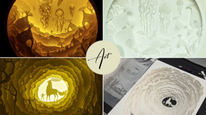 Paper art cut 3d